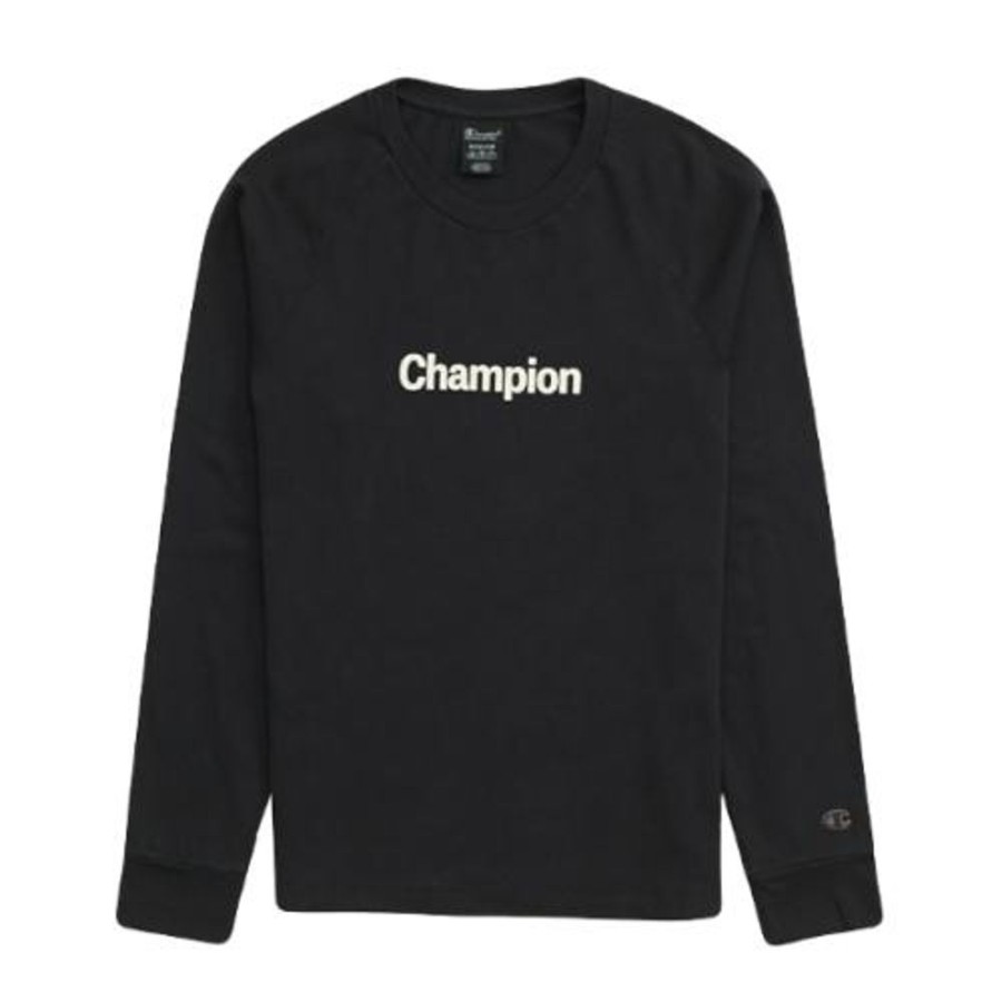 Women Champion | Champion Wmns Black C Collection Long Sleeve T-Shirt