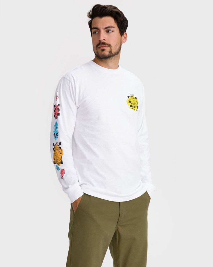 Men Vans | Vans X Spongebob Airbrush Ls Lifestyle T-Shirt