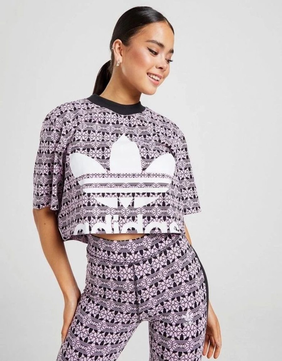 Women adidas Originals | Adidas Originals Wmns Trefoil Cropped Ss Lifestyle T-Shirt