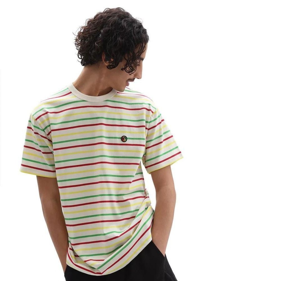 Men Vans | Vans Tyson Peterson Striped Otw Ss Lifestyle T-Shirt