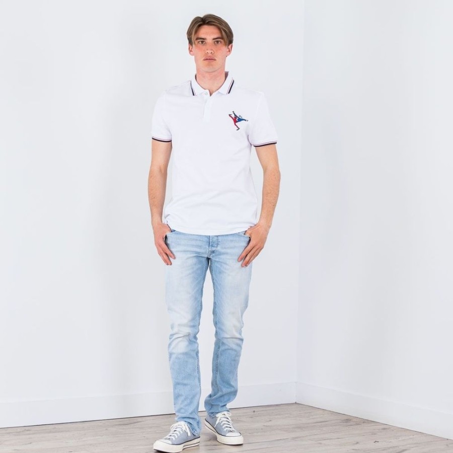 Men Ben Sherman | Ben Sherman Embroidered Guitar Polo T-Shirt