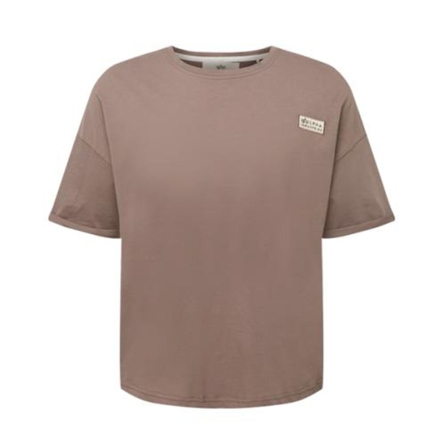 Men Alpha Industries | Alpha Industries Organics Os Roll-Up Ss Lifestyle T-Shirt