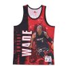 Men Mitchell & Ness | Mitchell & Ness Nba Miami Heat Dwyane Wade Player Burst Mesh Basketball Tank Top