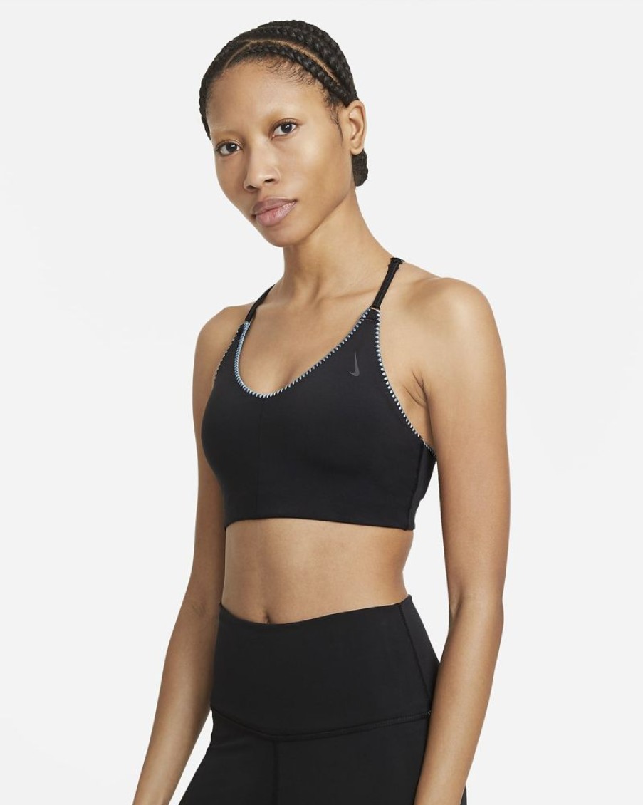 Women Nike | Nike Wmns Yoga Dri-Fit Indy Light-Support Padded Crochet Edge Sports Bra