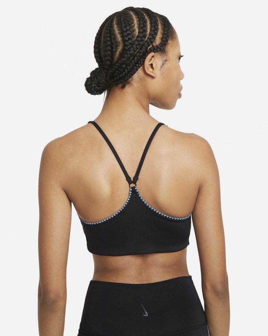 Women Nike | Nike Wmns Yoga Dri-Fit Indy Light-Support Padded Crochet Edge Sports Bra