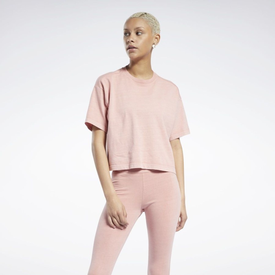 Women Reebok | Reebok Wmns Classics Natural Dye Cropped Ss Lifestyle T-Shirt