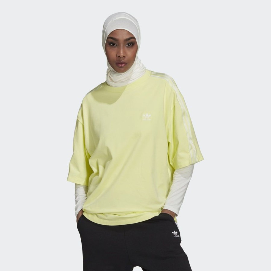 Women adidas Originals | Adidas Originals Wmns Adicolor Classics Satin Tape Ss Lifestyle T-Shirt