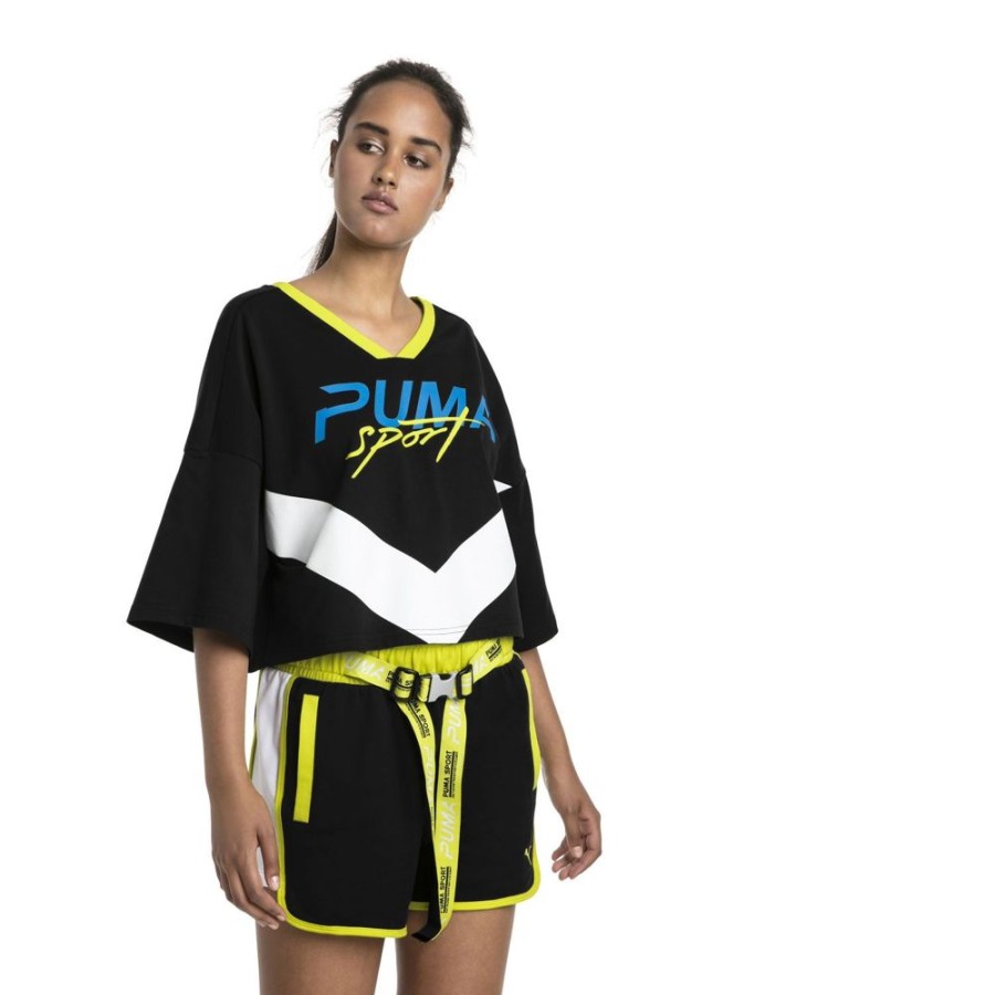 Women Puma | Puma Wmns Xtreme Cropped V Neck Tee