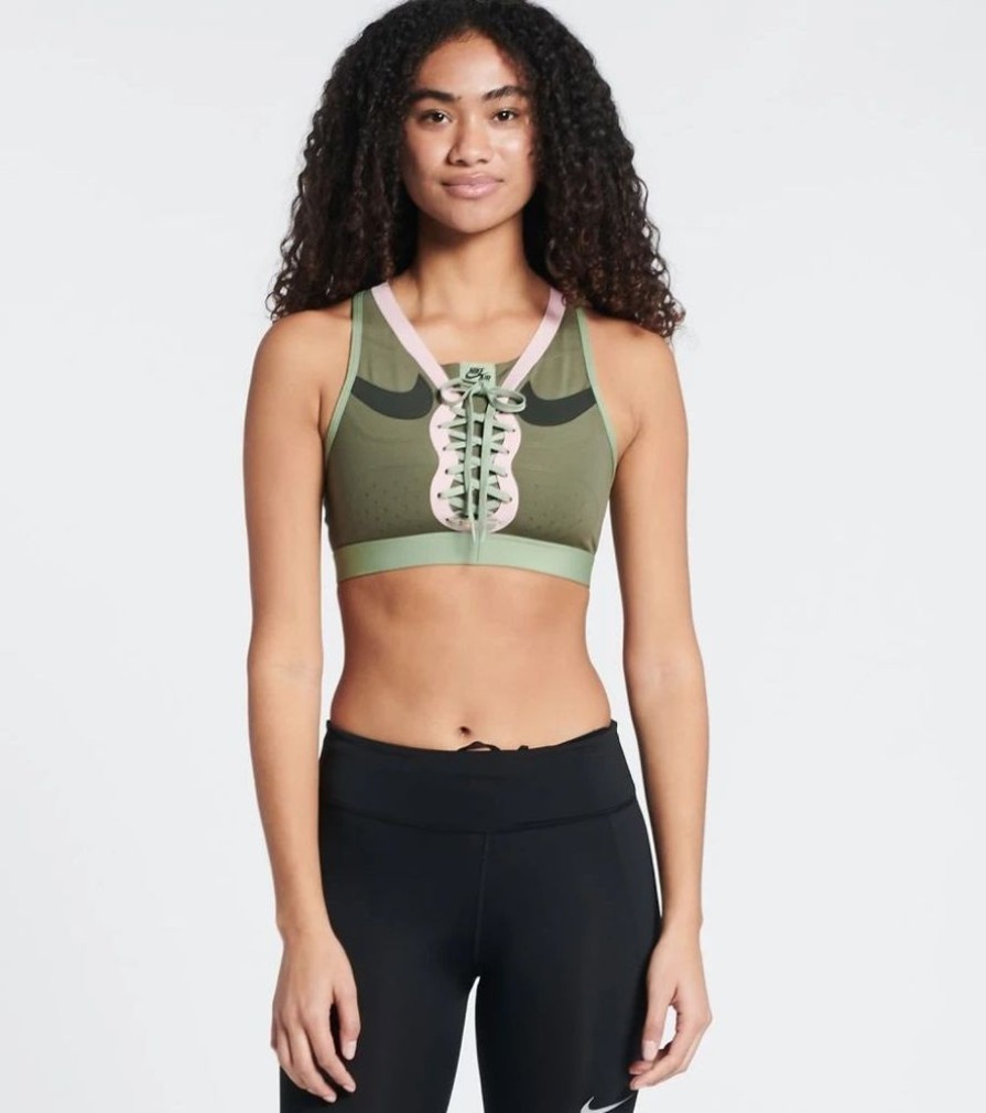 Women Nike | Nike Wmns Dri-Fit Swoosh Air Force 1 Medium-Support Laced Sports Bra