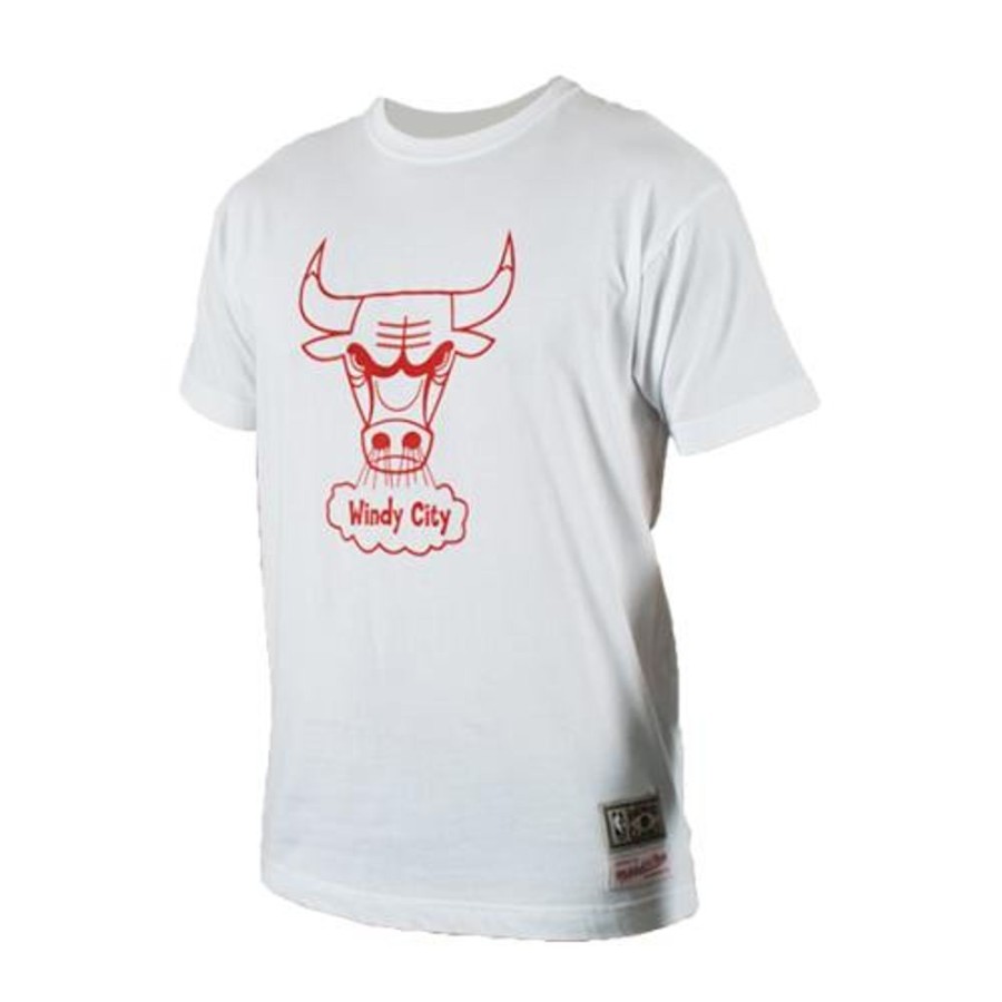 Men Mitchell & Ness | Mitchell & Ness Nba Chicago Bulls Windy City Logo Traditional Tee