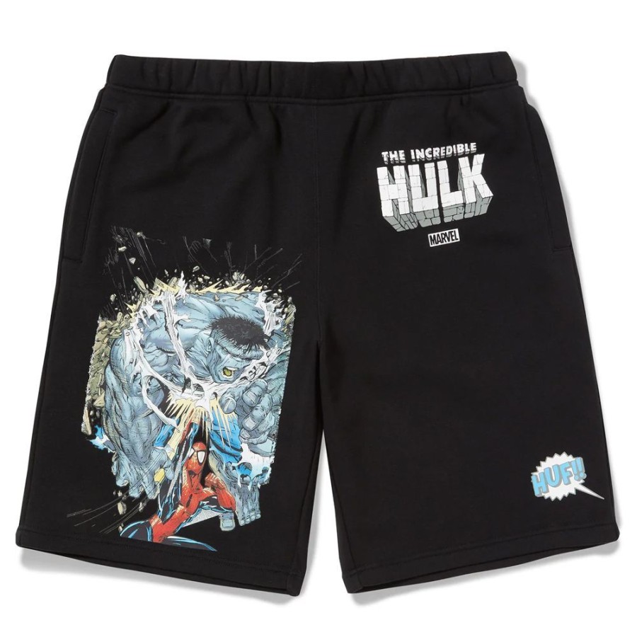 Men HUF | Huf X Marvel Hulk Battle Shorts