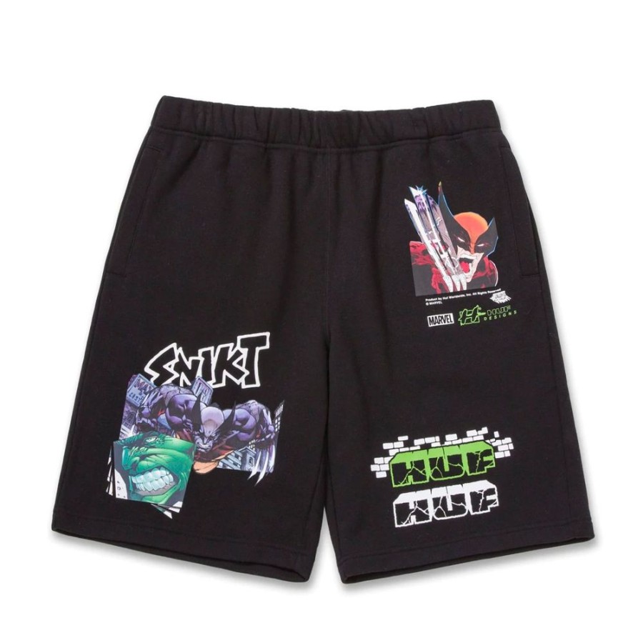 Men HUF | Huf X Marvel Smash Up Fleece Shorts