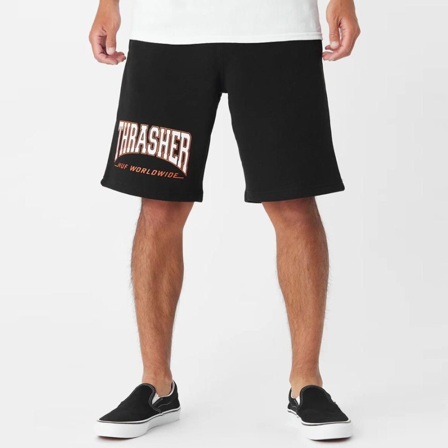 Men HUF | Huf X Thrasher Deep Drive Fleece Shorts