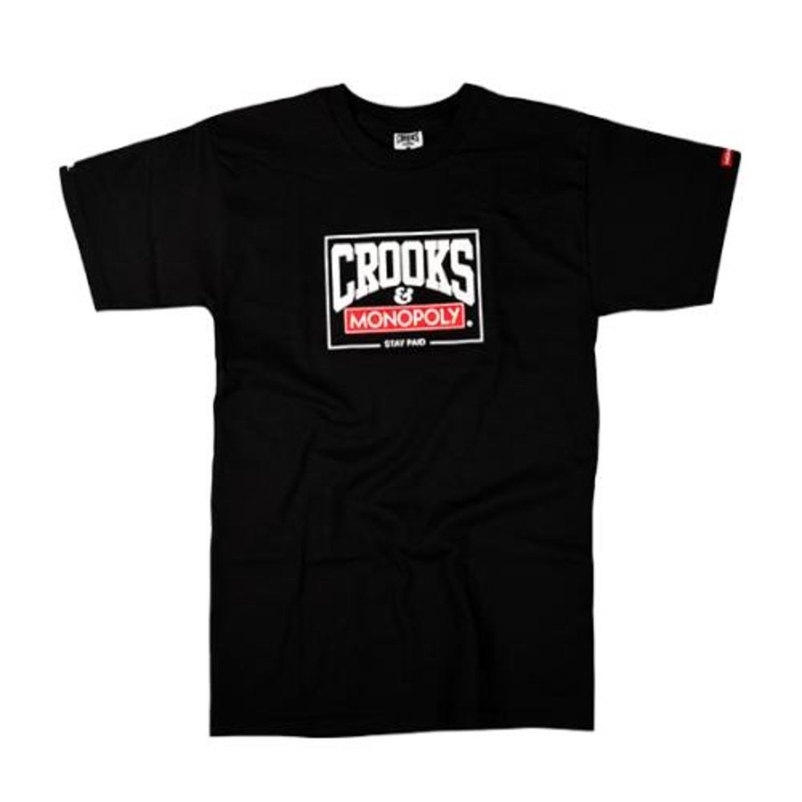 Men Crooks & Castles | Crooks & Castles X Monopoly Stay Paid Knit Crew Tee