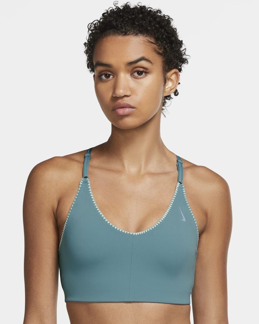 Women Nike | Nike Wmns Yoga Dri-Fit Indy Light-Support Padded Crochet Edge Sports Bra