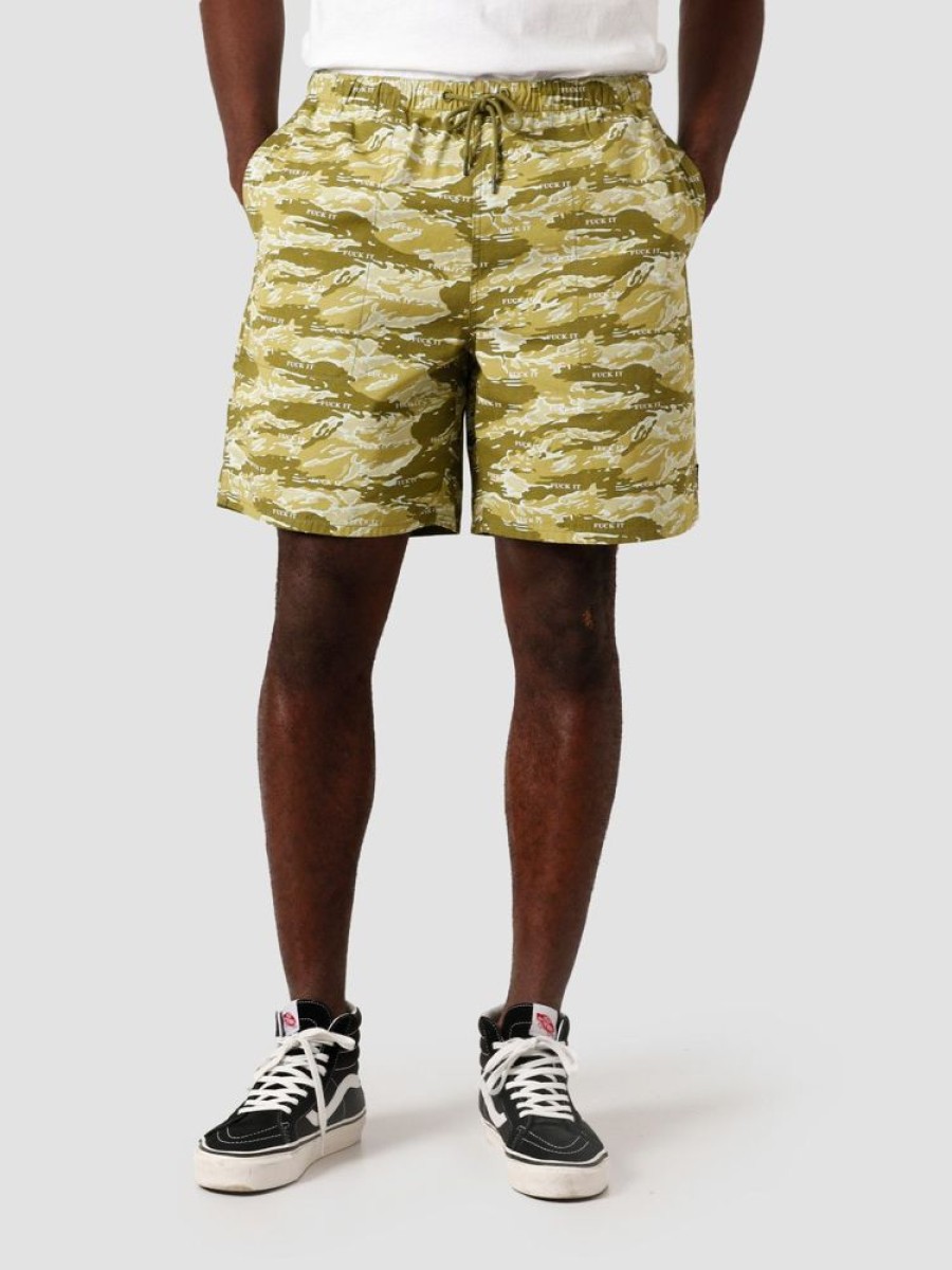 Men HUF | Huf Fuck It Tiger Camo Easy Shorts