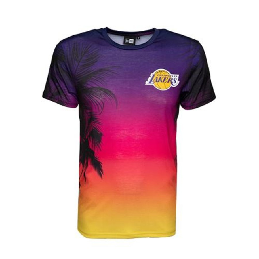 Men New Era | New Era Nba Los Angeles Lakers Summer City Print Ss Basketball T-Shirt