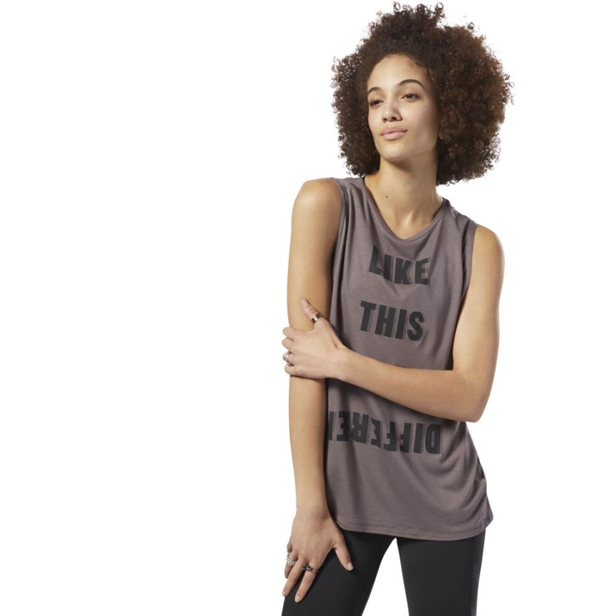 Women Reebok | Reebok Wmns Training Supply Muscle Tank Graphic