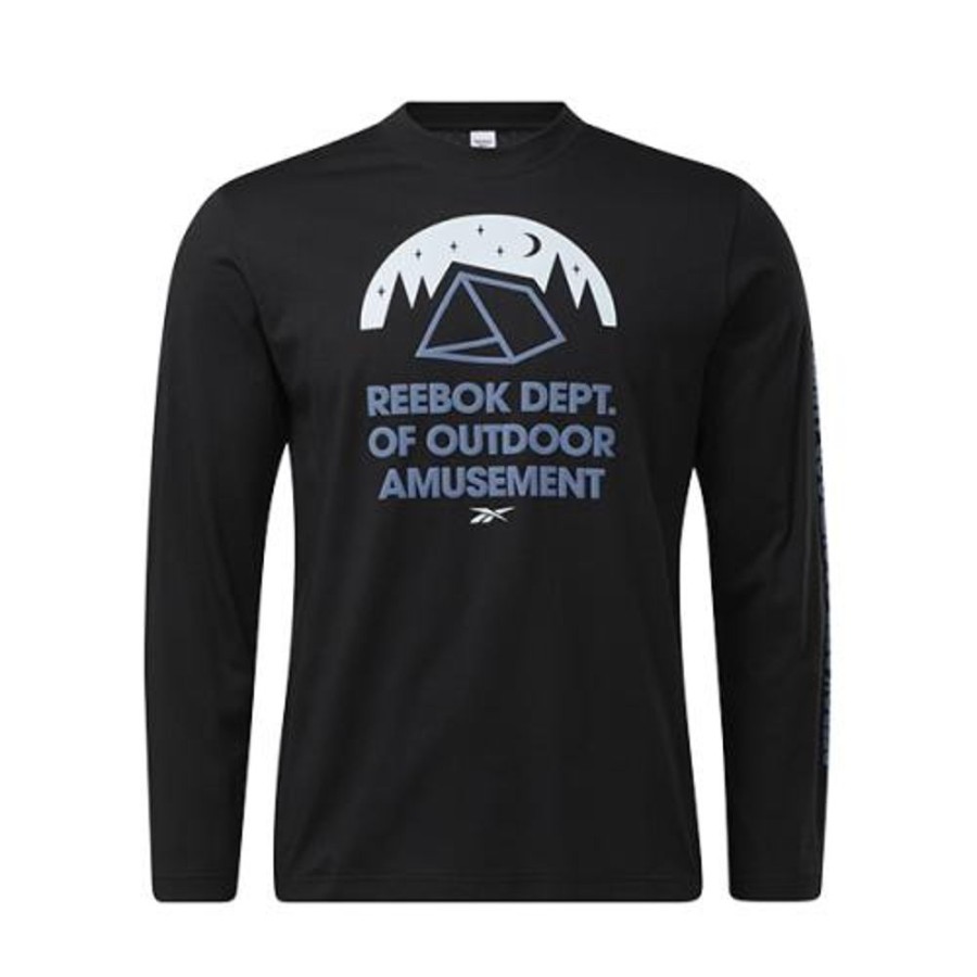 Men Reebok | Reebok Classics Camping Graphic Ls Lifestyle T-Shirt