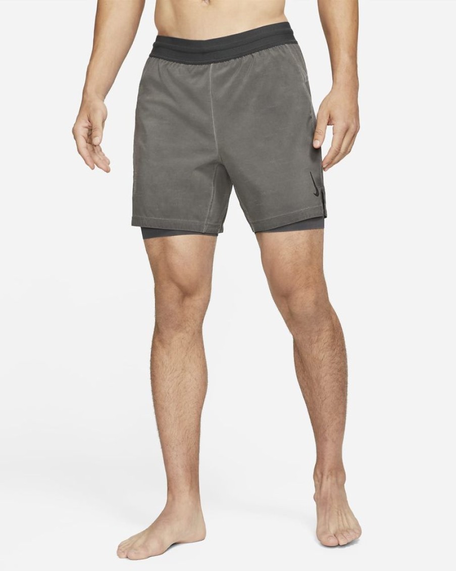 Men Nike | Nike Yoga Dri-Fit 2-In-1 Shorts