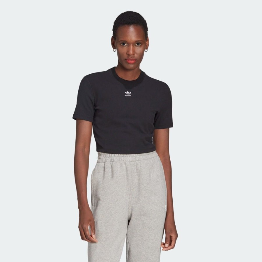 Women adidas Originals | Adidas Originals Wmns Adicolor Essentials Rib Cropped Ss Lifestyle T-Shirt